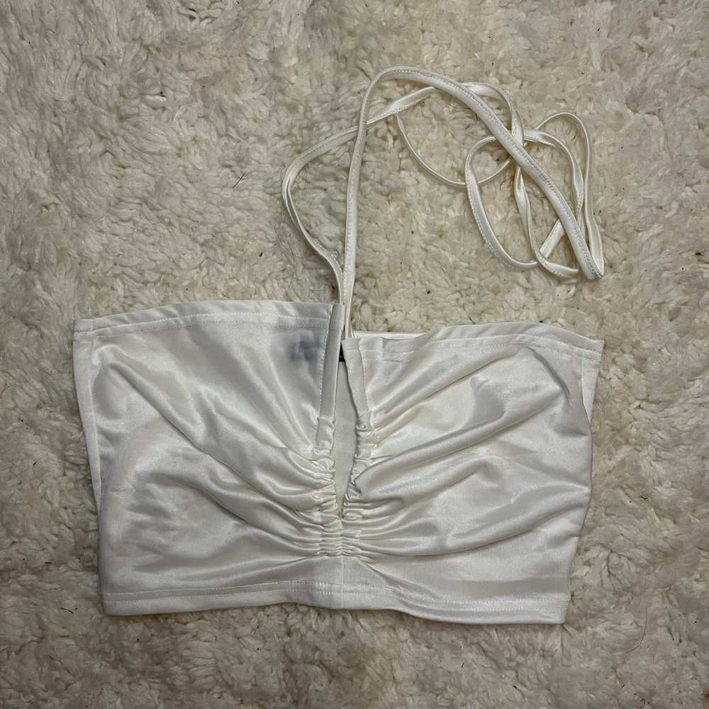 Shein White Halter Top, Size Sm